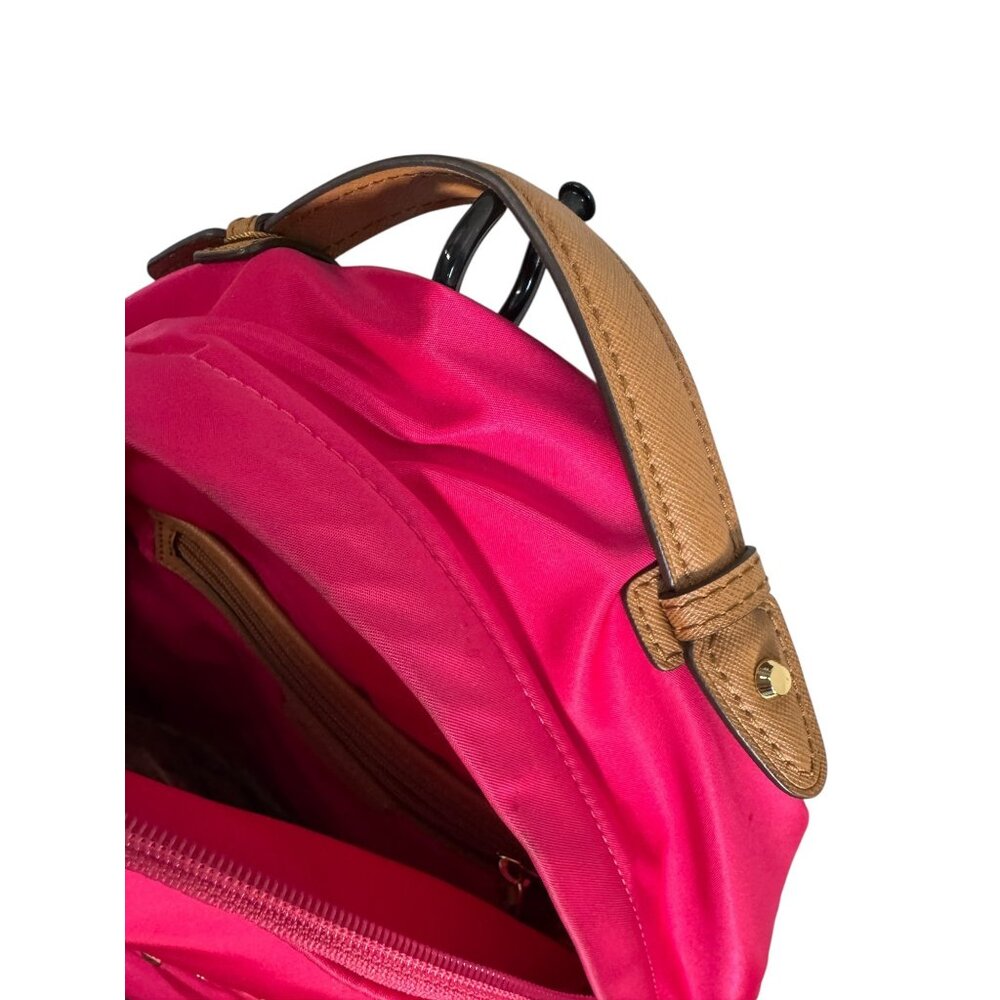 Michael Kors Kelcey‎ Fuchsia Nylon Backpack Bookbag - Picture 7 of 12